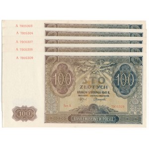 Zestaw banknotów okupacyjnych - stany emisyjne 