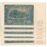 Zestaw banknotów okupacyjnych - stany emisyjne 