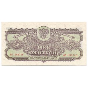 5 złotych 1944 obowiązkowym 