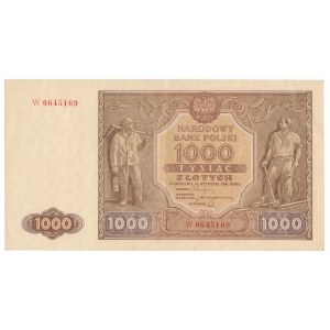 1000 złotych 1946 -W- rzadsza odmiana