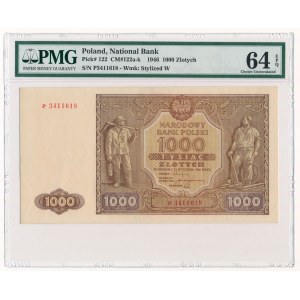 1000 złotych 1946 -P- PMG 64 EPQ