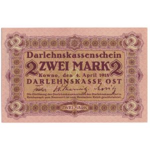 Kowno 2 marki 1918 -A- najrzadsza 