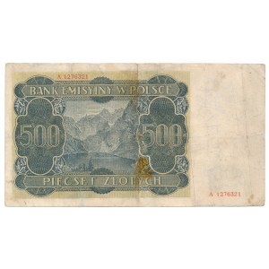 Falsyfikat Londyński 500 złotych 1940 - RZADKOŚĆ z obiegu