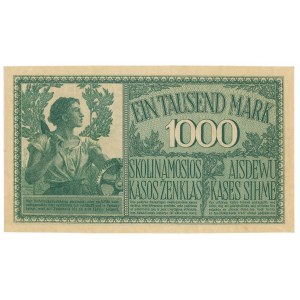 Kowno 1000 marek 1918 numeracja 7 cyfr