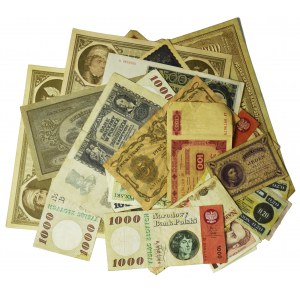 Duży zestaw banknotów polskich - 80 sztuk 
