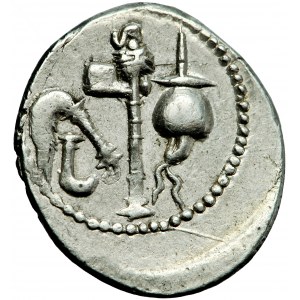 Juliusz Cezar, denar, mennica ruchoma, 49-48 przed Chr.