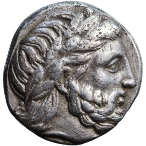 Macedónske kráľovstvo, tetradrachma, typ Filipa II, Amfipolis, asi 323-317 pred n. l.