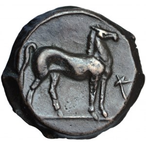 Carthaginian Empire, Sardinia, AE Shekel, circa 264-241 BC
