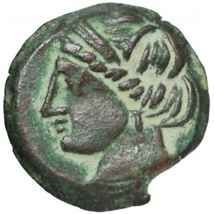 Carthaginian Empire, Carthage, AE Shekel, circa 215-202 BC