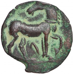 Carthaginian Empire, Carthage, AE Shekel, circa 215-202 BC