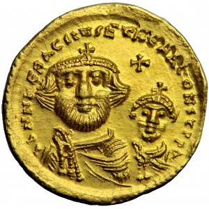 Herakliusz i Herakliusz Konstantyn, solid, Konstantynopol, 616-625