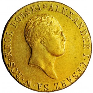 Polen, Kongress-Königreich, Alexander I., königliches Doppelgold (50 Gold in Gold) 1818, Männer. Warschau