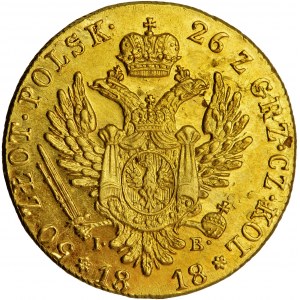 Poland, Congress Kingdom, Alexander I, 50 Zlotys in gold 1825, Warsaw mint, Jakub Benicke