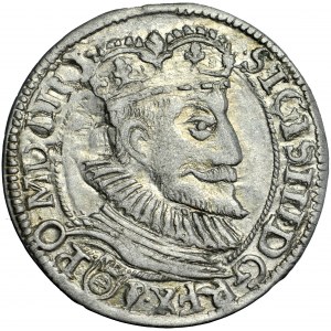 Poľsko, Žigmund III, koruna, groš 1593, muži. Olkusz