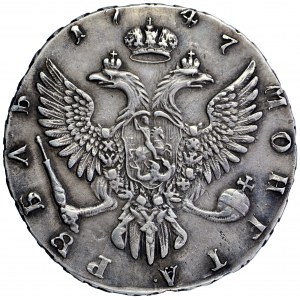 Russland, Elisabeth I., Rubel 1747, Männer. Moskau