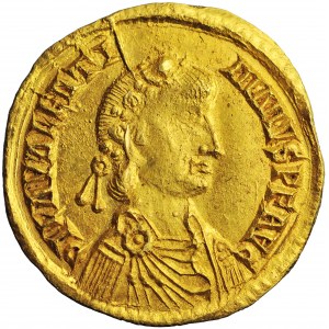 Germanic tribe (Goths?), Valentinian III, AV Solidus - imitation, barbarian mint (Scandinavia?), AD 430-455 or later