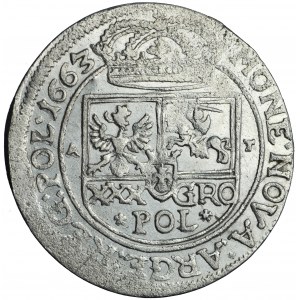 Poland, John Casimir, the Crown, Tymf (Zloty) 1663, Leopol (Lviv) mint