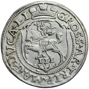 Lithuania, Sigismund II Augustus, trojak (triple groschen) 1563, Vilna (Vilnius) mint
