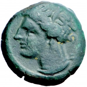Carthaginian Empire, Sicily or Carthage, AE Shekel, circa 400-280 BC