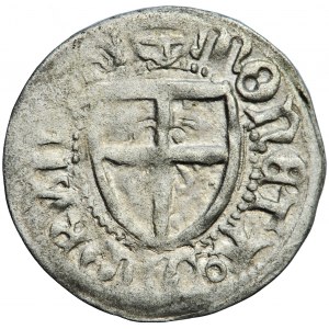 Prussia, Teutonic Order, Henry Reuss of Plauen as Gobernor, shilling, 1467-9, Koenigsberg mint. Struck by a recut reverse die