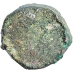 Bronze die for striking the obverse of a Byzantine coin (half follis?), 6th-7th century