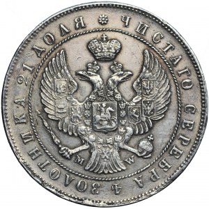 Rusko, Mikuláš I., rubl 1844 MW, mens. Varšava
