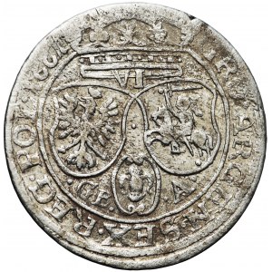 Poland, John Casimir, Crown, szóstak (sextuple groschen) 1661, Leopol (Lviv) mint, G.B. Amoretti