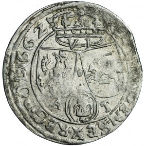Poland, John Casimir, the Crown, szóstak (sextuple groschen) 1662, Leopol (Lviv) mint, Andrzej Tymf (A. Tümpe)
