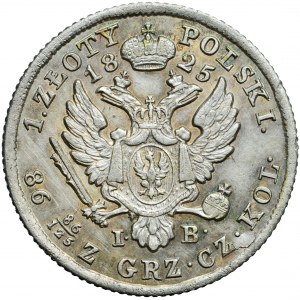 Poland, Congress Kingdom, Alexander I, 1 złoty 1825, Warsaw mint, Jakub Benicke