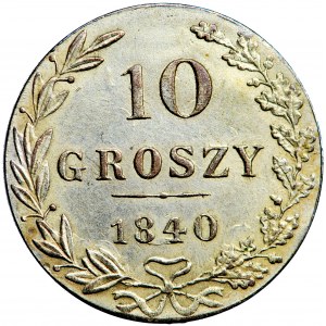 Poland, Russian partition, 10 groszy 1840 (1853?-1865), Warsaw mint