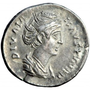 Germanic tribe (Goths), AR Denarius - imitation, a hybrid of Faustina I's obverse and Caracalla or Geta's reverse, barbarian mint, 2nd half of the 3rd century AD or later