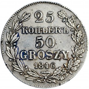 Poland, Russian partition, 25 kopeks = 50 groszy 1846, Warsaw mint