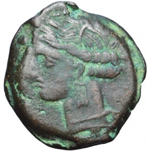Carthaginian Empire, Sardinia or Carthage, AE Shekel, circa 300-241 BC