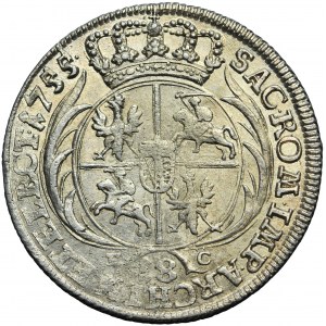Poland (Saxony), Augustus III, ort 1755, Leipzig mint