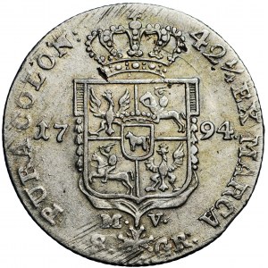 Stanislaus Augustus, the Crown, double Zloty 1794, Warsaw mint