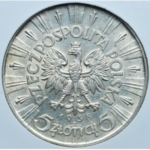 Poland, II Republic, 5 Zlotys 1938, Warsaw mint