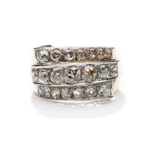 Diamond ring 1st half of 20th century, jewelry
