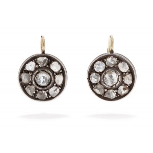 Diamond earrings 1st half of 20th century, jewelry