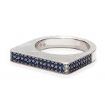 Ring with sapphires and diamonds XX/XXI century, jewelry