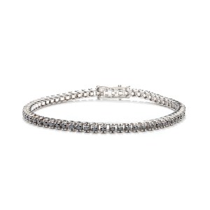 Tennis bracelet with black diamonds early 21st century jewelry