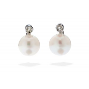 Ohrringe mit Perlen und Diamanten frühes 21. Jahrhundert, Schmuck