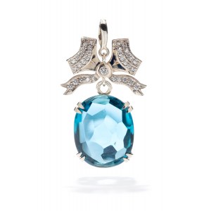 Pendant with topaz and diamonds 2nd half of 20th century, jewelry