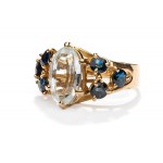 Ring with topaz and sapphires 2nd half of 20th century, jewelry