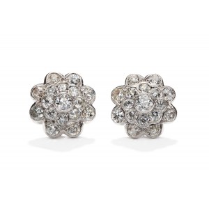 Diamond earrings 2nd half of 20th century, jewelry