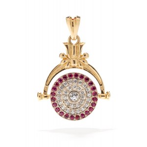 Pendant with rubies and diamonds 2nd half of 20th century, jewelry
