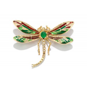 Brooch in the shape of a dragonfly 2 half of the 20th century, jewelry