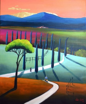 Luiza Los-Plawszewska (b. 1963), On the road to Montefioralle, from the series Tuscany