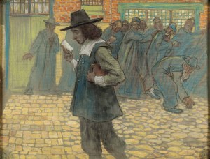 Samuel Hirszenberg (1865 - 1908), Spinoza wyklęty - szkic do obrazu, 1906