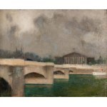 Alfons Karpiński (1875 - 1961), Widok przez Pont de la Concorde na Chambre des Députés w Paryżu, 1912
