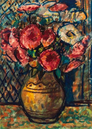 Alfred Lenica (1899 - 1977), Kwiaty w wazonie